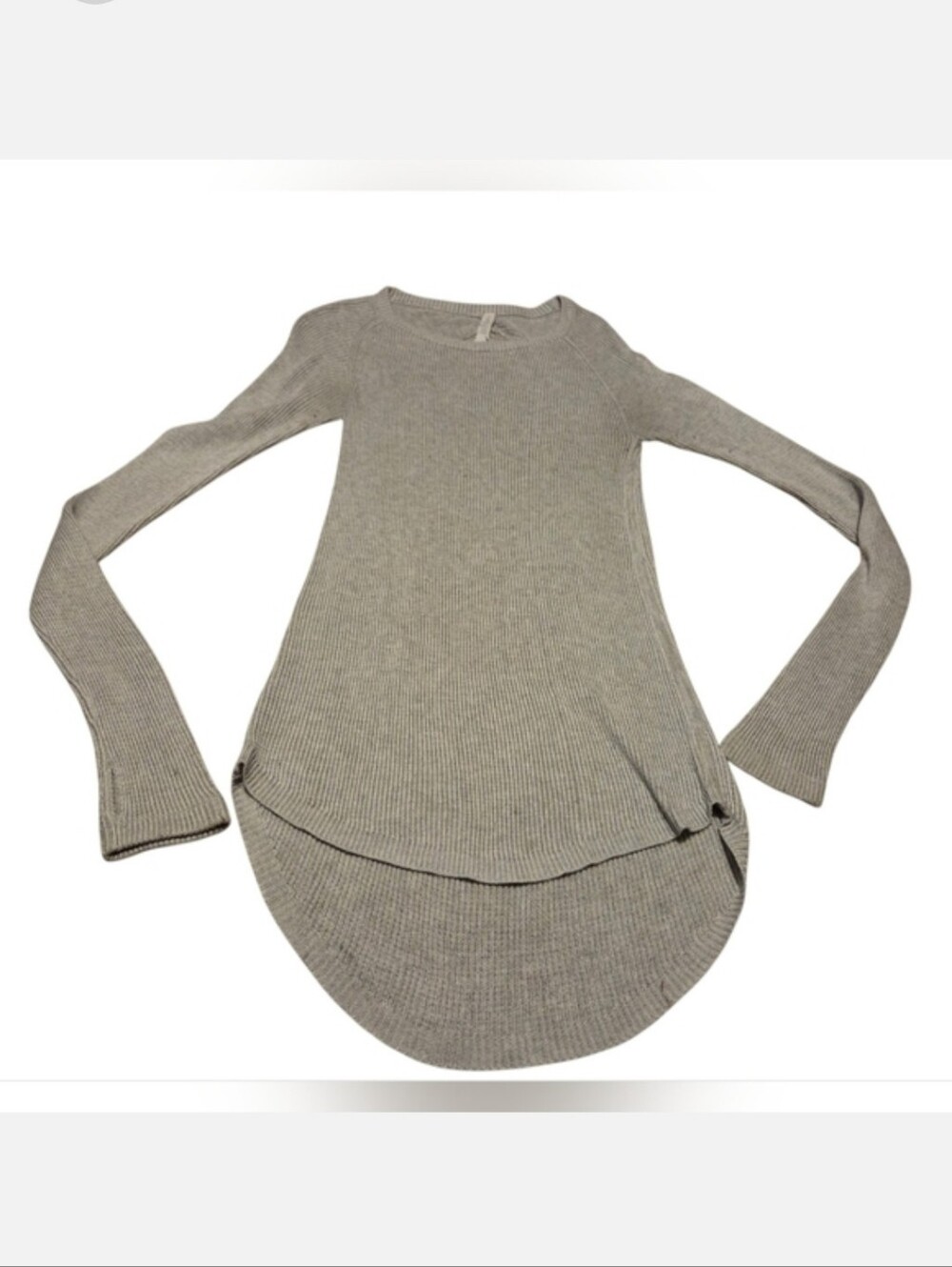 Women’s Lululemon Size 12 Gray Cabin Yogi Long Sleeve Tunic Sweater